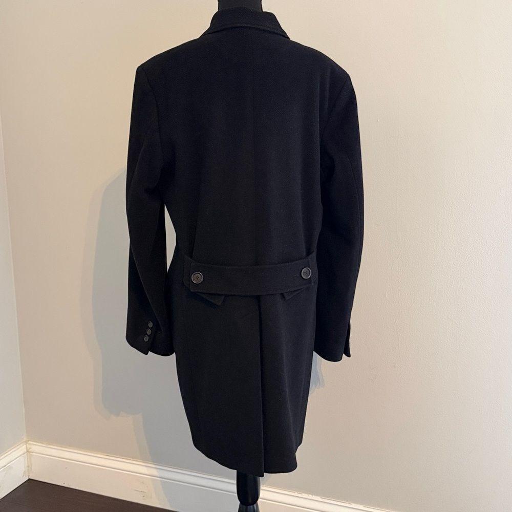 Club Monaco Men's Black Wool Cashmere Overcoat Long Blazer Coat Jacket - Picture 4 of 12